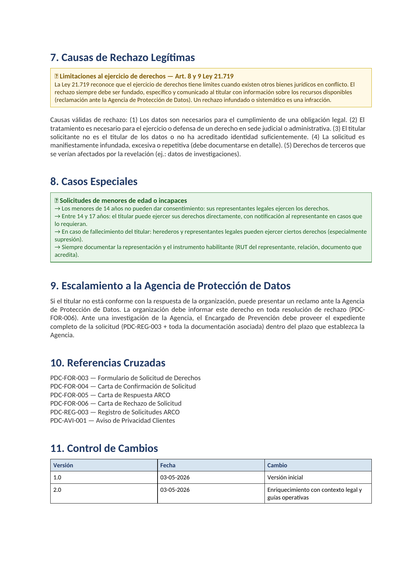 Toolkit Ley 21.719 — Protección de Datos Personales
