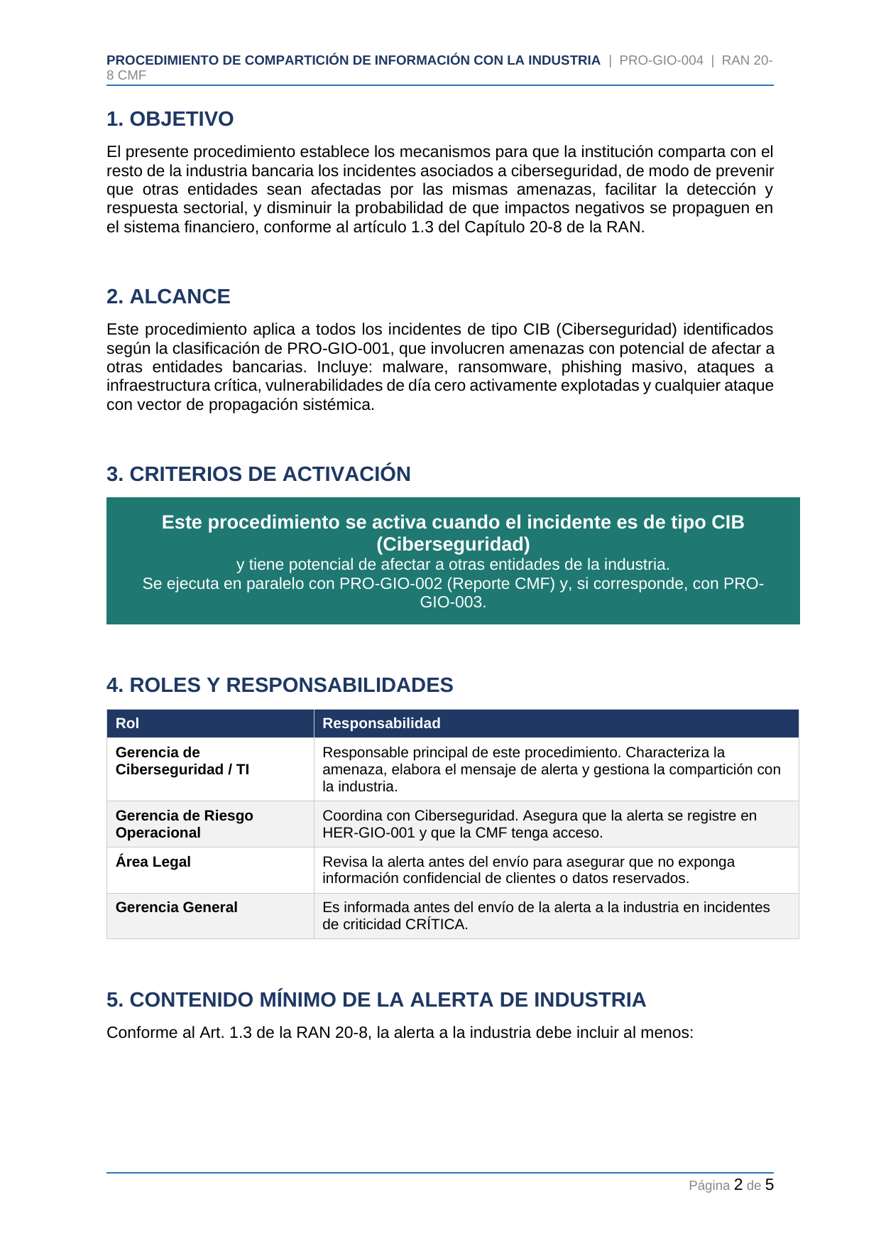 Toolkit RAN 20-8 — Gestión de Incidentes