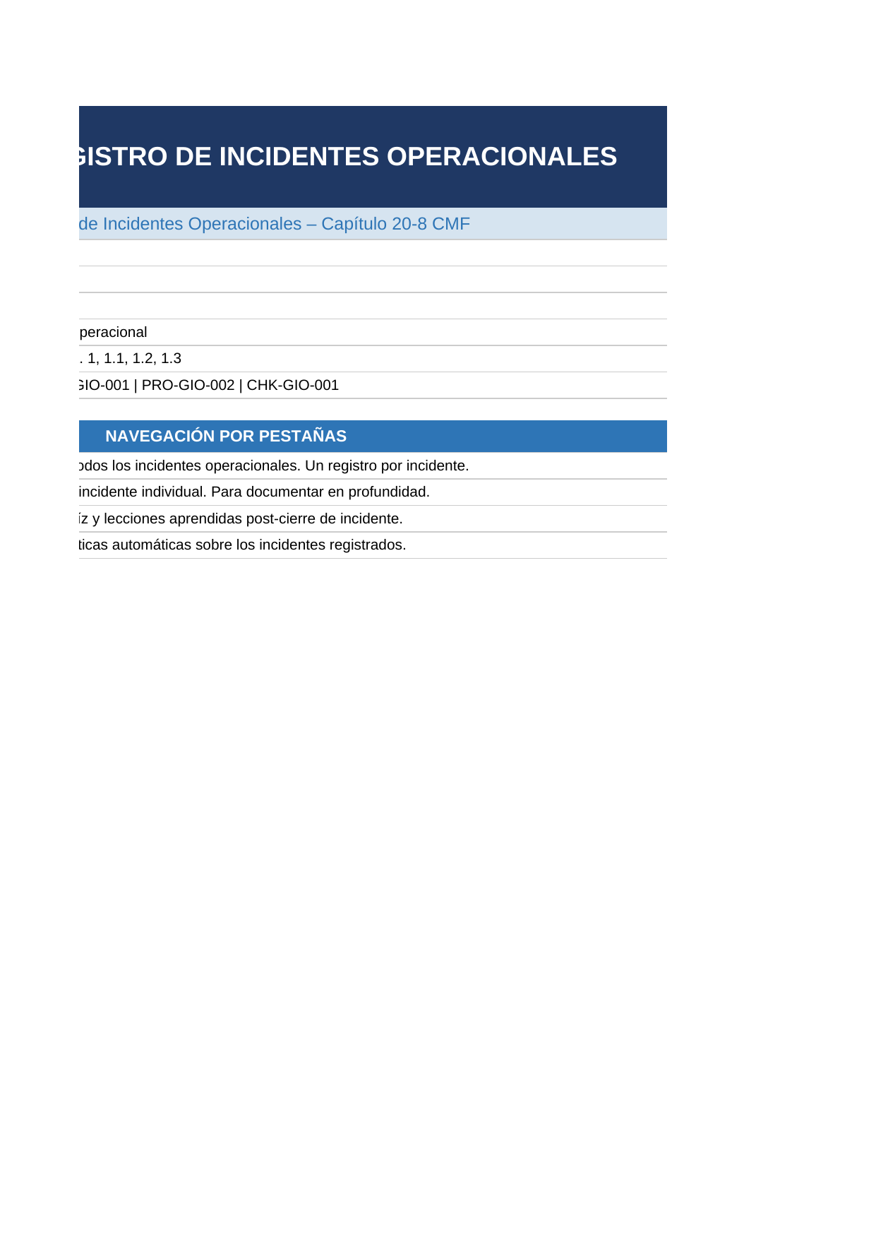 Toolkit RAN 20-8 — Gestión de Incidentes