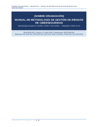 Toolkit RAN 20-9 — Continuidad Operacional