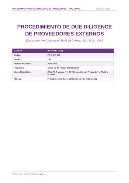Toolkit RAN 20-9 — Continuidad Operacional