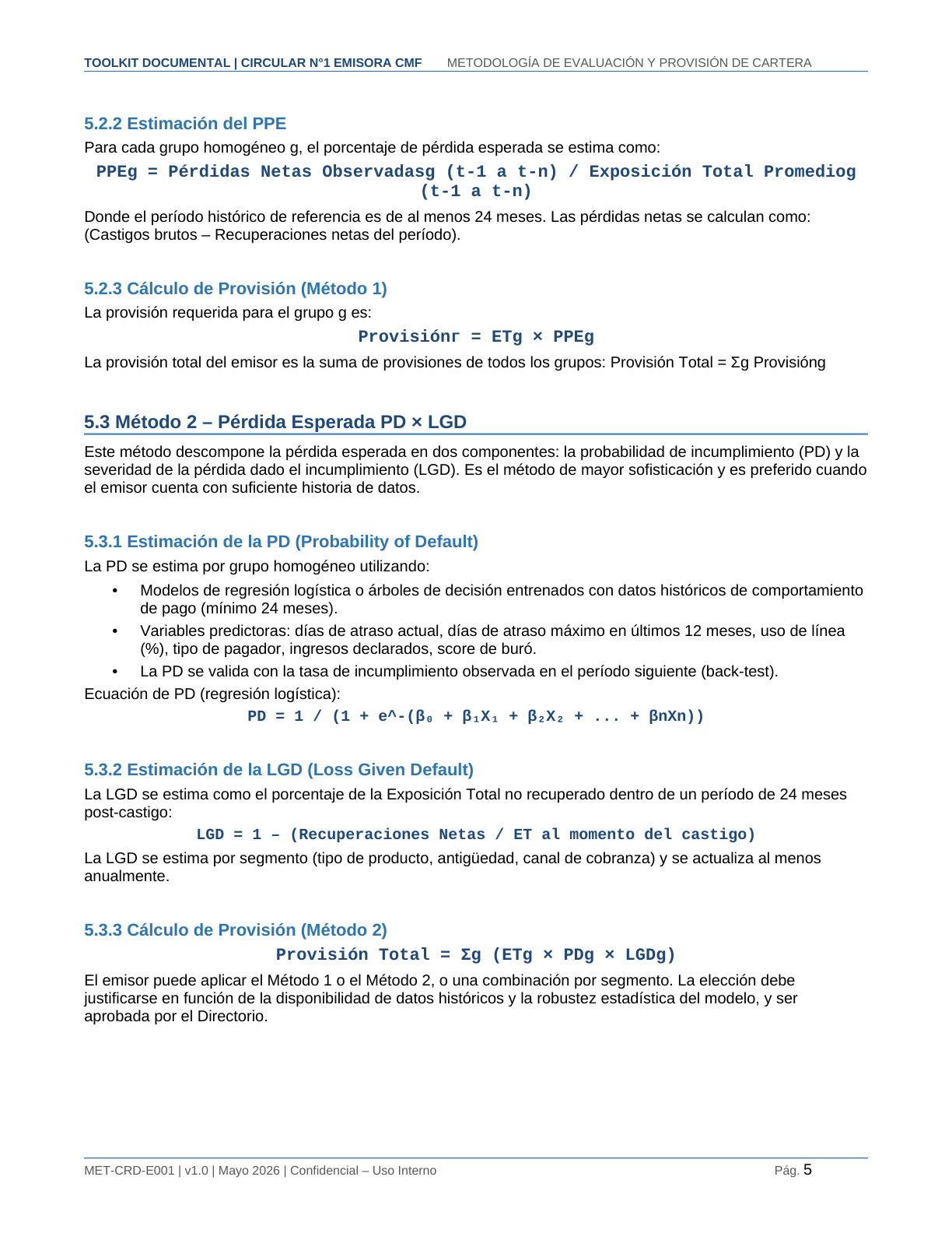Toolkit Emisoras de Tarjetas — Circular N°1 CMF