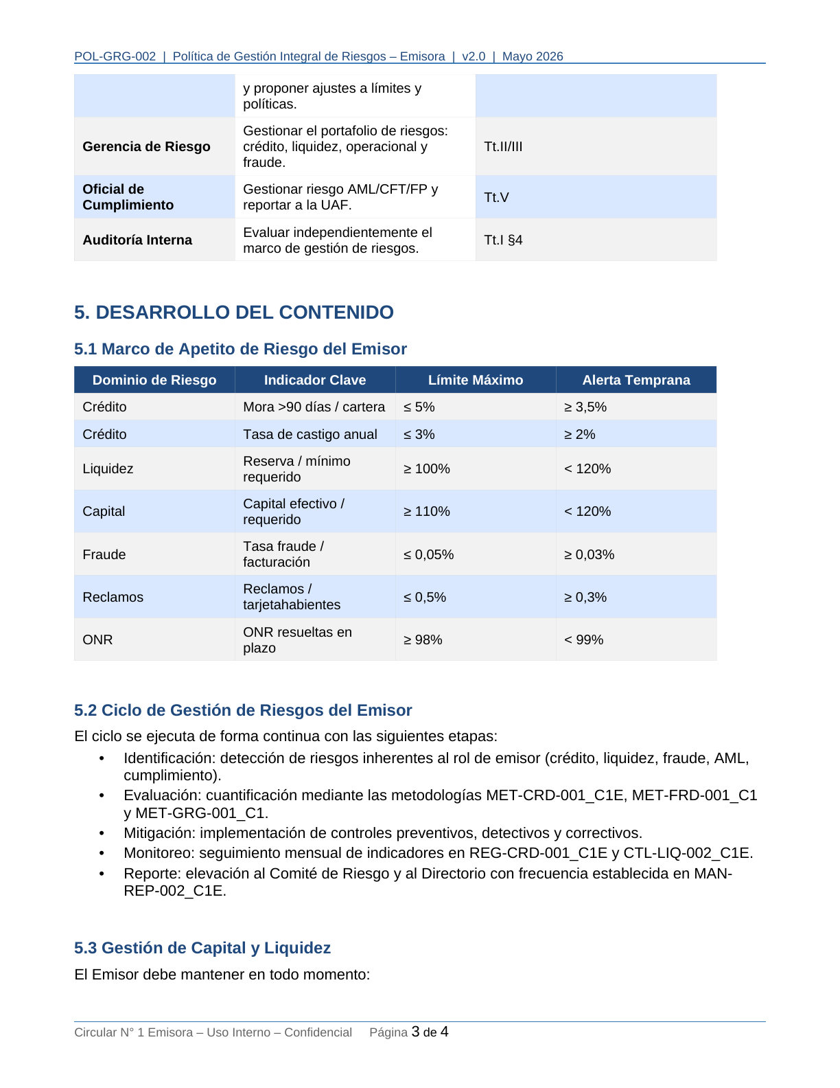 Toolkit Emisoras de Tarjetas — Circular N°1 CMF