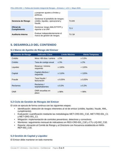 Toolkit Emisoras de Tarjetas — Circular N°1 CMF
