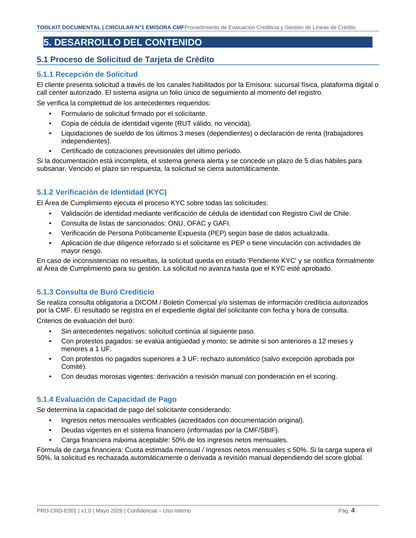Toolkit Emisoras de Tarjetas — Circular N°1 CMF