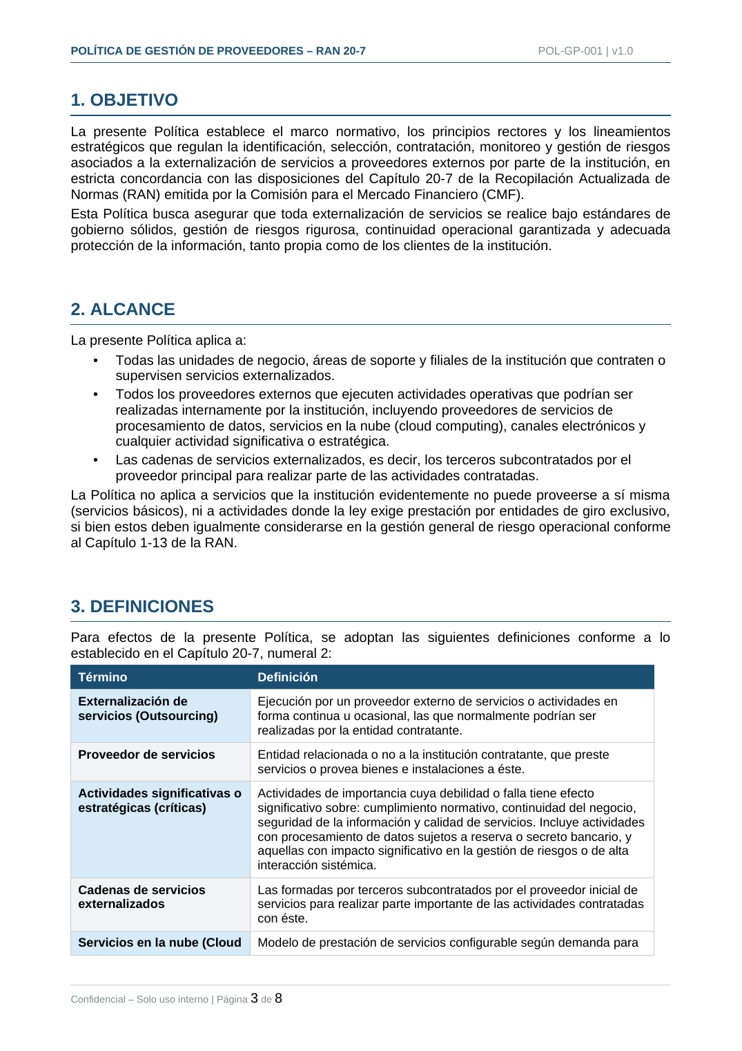 Toolkit Operadoras de Tarjetas — Circular N°1 CMF